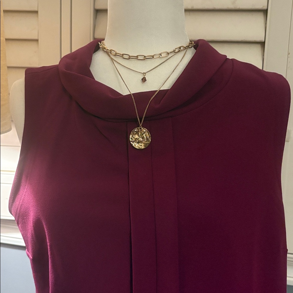 Banana Republic Deep Purple Red Top Size L
